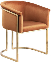 Tierra Velvet Upholstered Dining Chair in Cognac - 758Cognac-C
