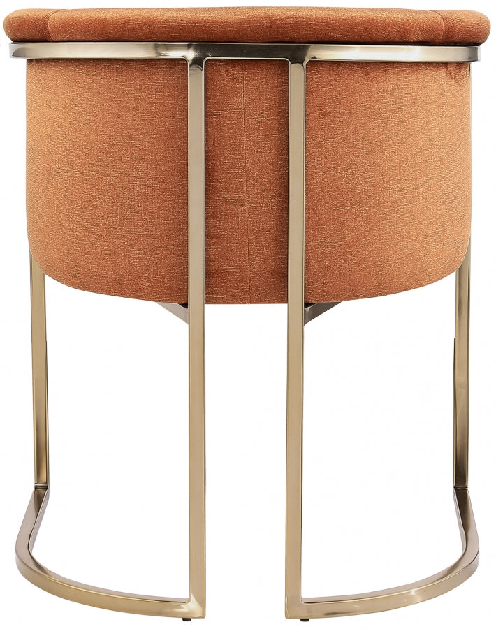 Tierra Velvet Upholstered Dining Chair in Cognac - 758Cognac-C
