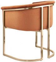 Tierra Velvet Upholstered Dining Chair in Cognac - 758Cognac-C