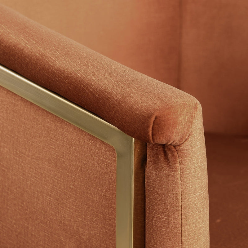 Tierra Velvet Upholstered Dining Chair in Cognac - 758Cognac-C