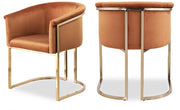 Tierra Velvet Upholstered Dining Chair in Cognac - 758Cognac-C