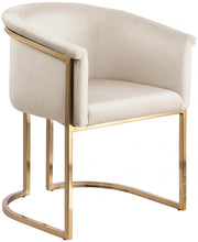 Tierra Velvet Upholstered Dining Chair in Cream - 758Cream-C