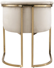 Tierra Velvet Upholstered Dining Chair in Cream - 758Cream-C