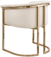 Tierra Velvet Upholstered Dining Chair in Cream - 758Cream-C