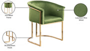Tierra Velvet Upholstered Dining Chair in Olive - 758Olive-C