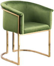 Tierra Velvet Upholstered Dining Chair in Olive - 758Olive-C