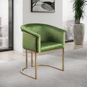 Tierra Velvet Upholstered Dining Chair in Olive - 758Olive-C
