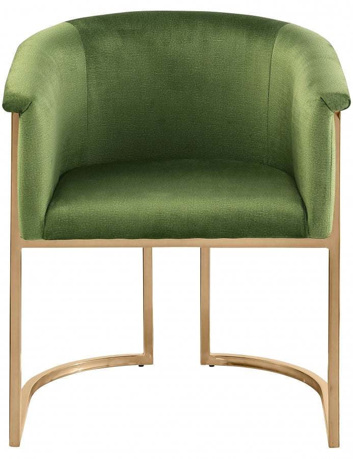 Tierra Velvet Upholstered Dining Chair in Olive - 758Olive-C