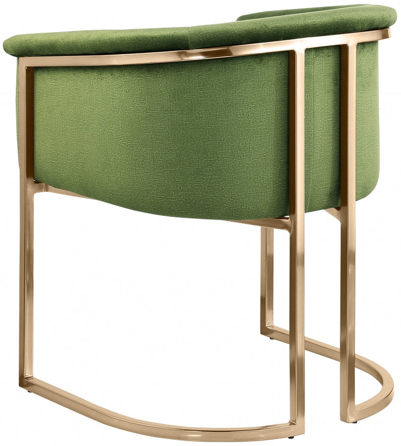 Tierra Velvet Upholstered Dining Chair in Olive - 758Olive-C