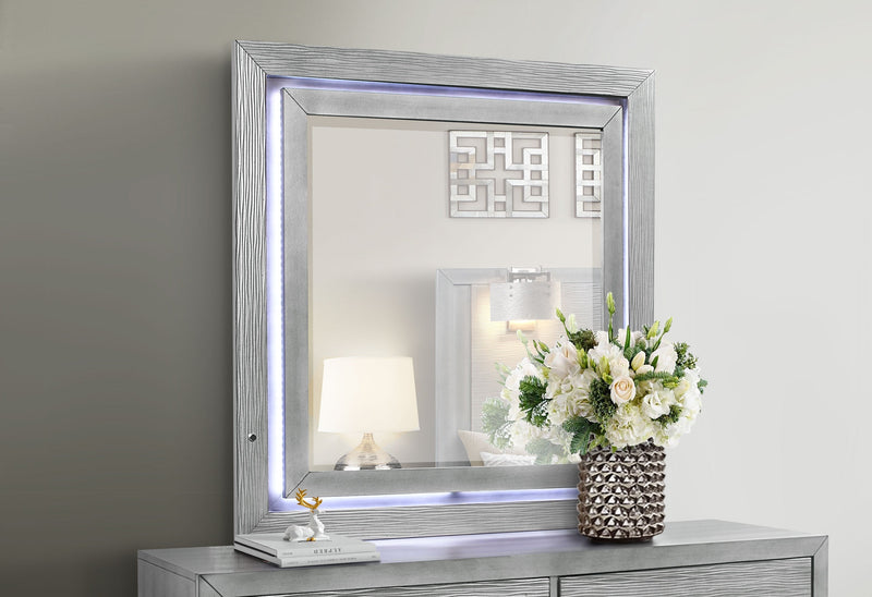 Tiffany Silver Queen Bed Group - Gate FurnitureBedroom Set