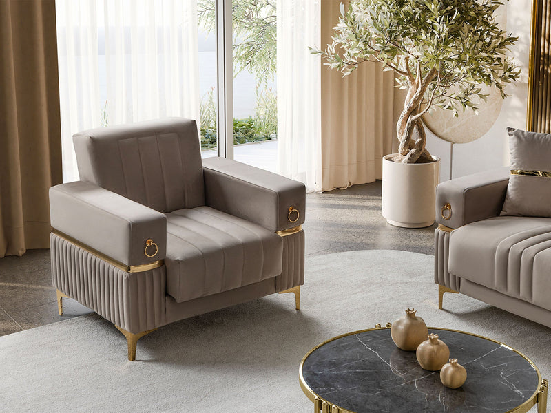 Tilda 3-pieces (Sofa & Loveseat & Chair) Livingroom Set in Beige - 200-ST-TIL-ANKA153-321