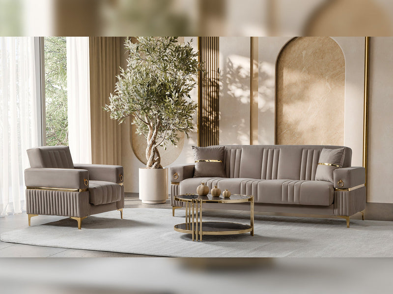 Tilda 3-pieces (Sofa & Loveseat & Chair) Livingroom Set in Beige - 200-ST-TIL-ANKA153-321