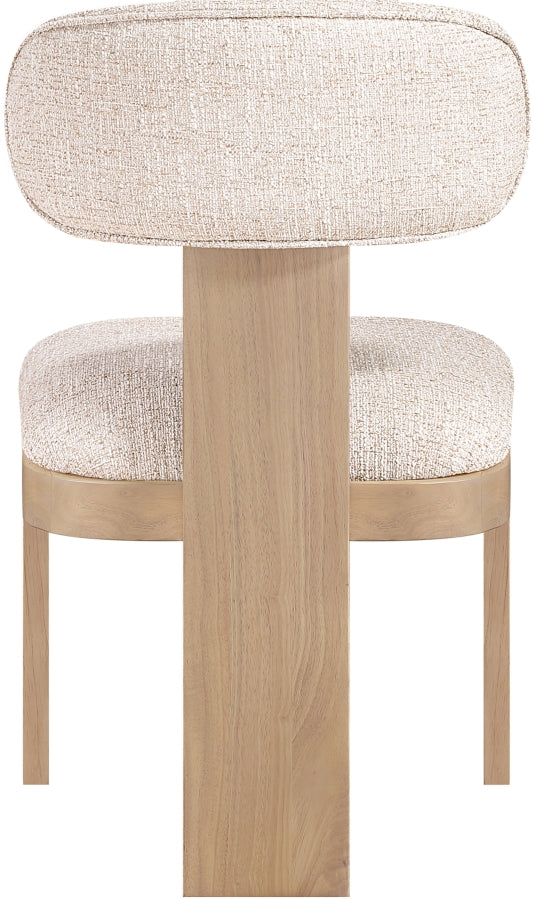 Timbra Linen Textured Fabric Upholstered Dining Chair in Beige, Set of 2 - 11081Beige-C