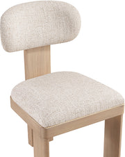 Timbra Linen Textured Fabric Upholstered Dining Chair in Beige, Set of 2 - 11081Beige-C