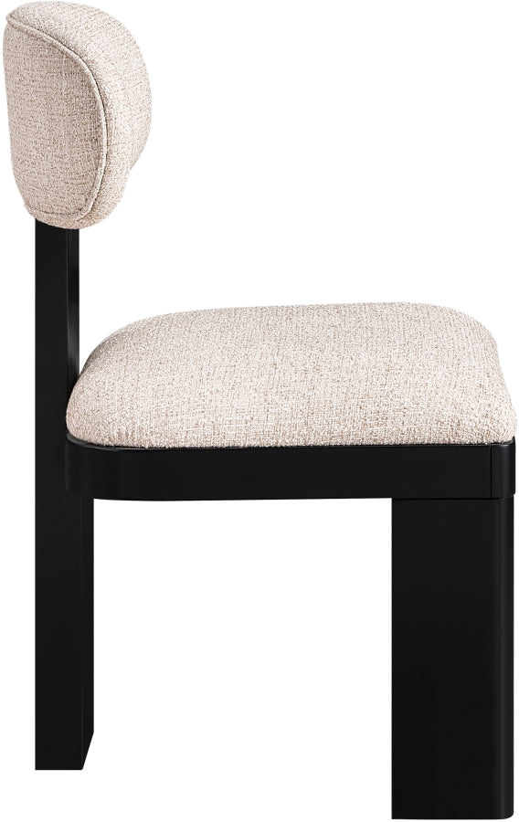 Timbra Linen Textured Fabric Upholstered Dining Chair in Beige, Set of 2 - 11082Beige-C