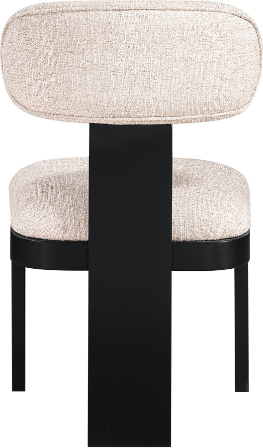 Timbra Linen Textured Fabric Upholstered Dining Chair in Beige, Set of 2 - 11082Beige-C