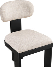 Timbra Linen Textured Fabric Upholstered Dining Chair in Beige, Set of 2 - 11082Beige-C