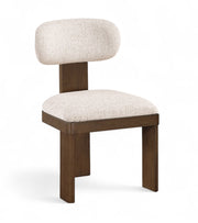 Timbra Linen Textured Fabric Upholstered Dining Chair in Beige, Set of 2 - 11083Beige-C