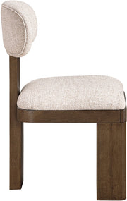Timbra Linen Textured Fabric Upholstered Dining Chair in Beige, Set of 2 - 11083Beige-C