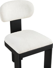 Timbra Linen Textured Fabric Upholstered Dining Chair in Cream, Set of 2 - 11082Cream-C