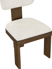 Timbra Linen Textured Fabric Upholstered Dining Chair in Cream, Set of 2 - 11083Cream-C