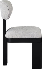 Timbra Linen Textured Fabric Upholstered Dining Chair in Grey, Set of 2 - 11082Grey-C