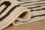 Timworth Black/Beige Washable Large Rug - R408601
