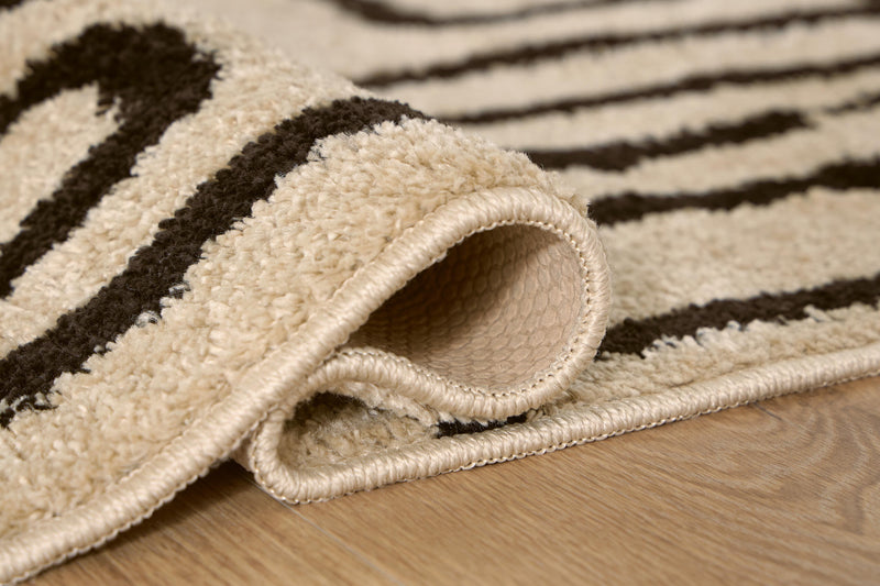 Timworth Black/Beige Washable Large Rug - R408601