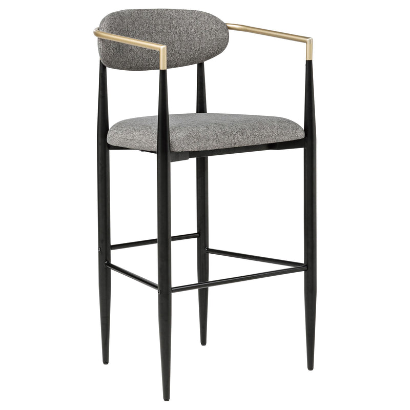 Tina Fabric Upholstered Bar Chair Grey (Set of 2) - 121189