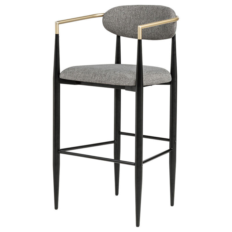 Tina Fabric Upholstered Bar Chair Grey (Set of 2) - 121189