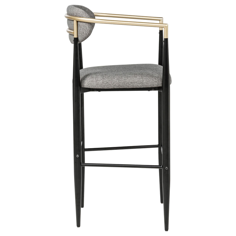 Tina Fabric Upholstered Bar Chair Grey (Set of 2) - 121189