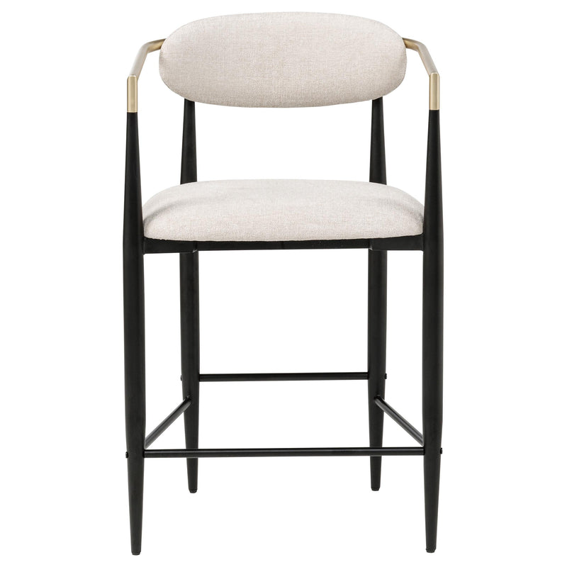 Tina Fabric Upholstered Counter Chair Beige (Set of 2) - 121184