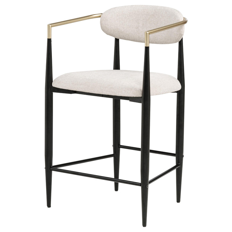 Tina Fabric Upholstered Counter Chair Beige (Set of 2) - 121184