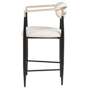Tina Fabric Upholstered Counter Chair Beige (Set of 2) - 121184