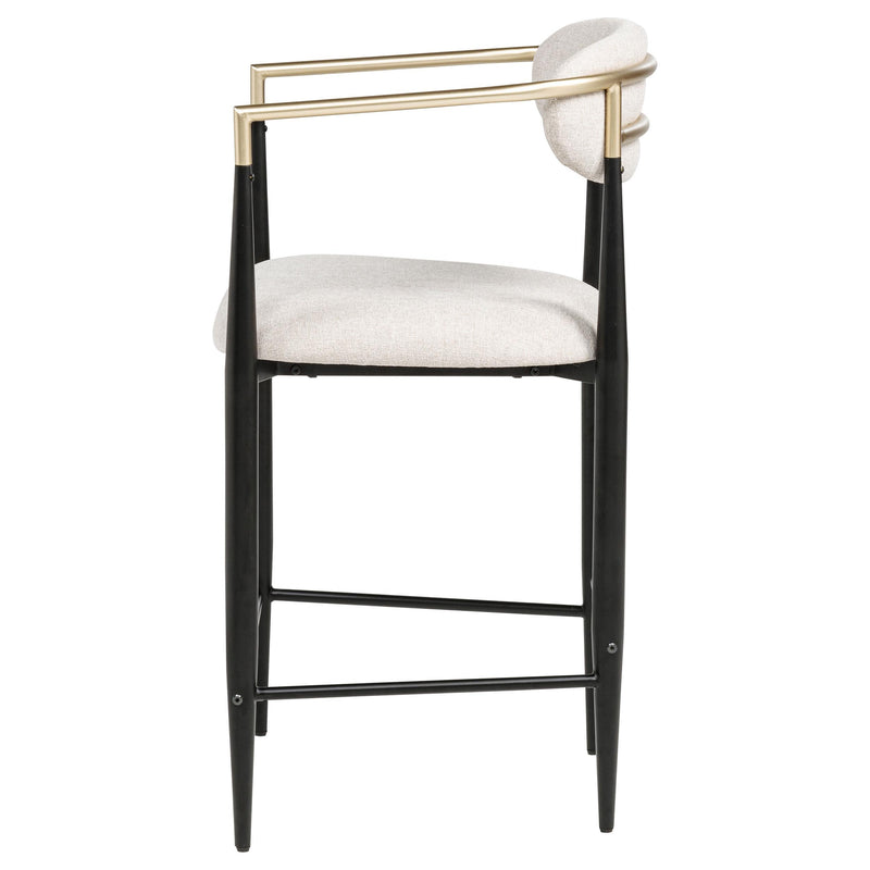 Tina Fabric Upholstered Counter Chair Beige (Set of 2) - 121184