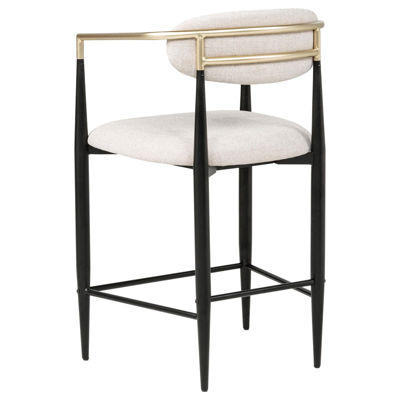 Tina Fabric Upholstered Counter Chair Beige (Set of 2) - 121184