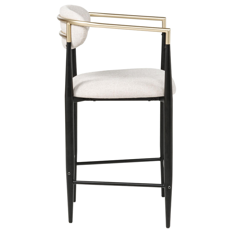 Tina Fabric Upholstered Counter Chair Beige (Set of 2) - 121184