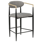 Tina Fabric Upholstered Counter Chair Grey (Set of 2) - 121186