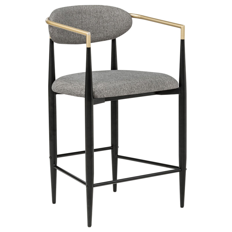 Tina Fabric Upholstered Counter Chair Grey (Set of 2) - 121186