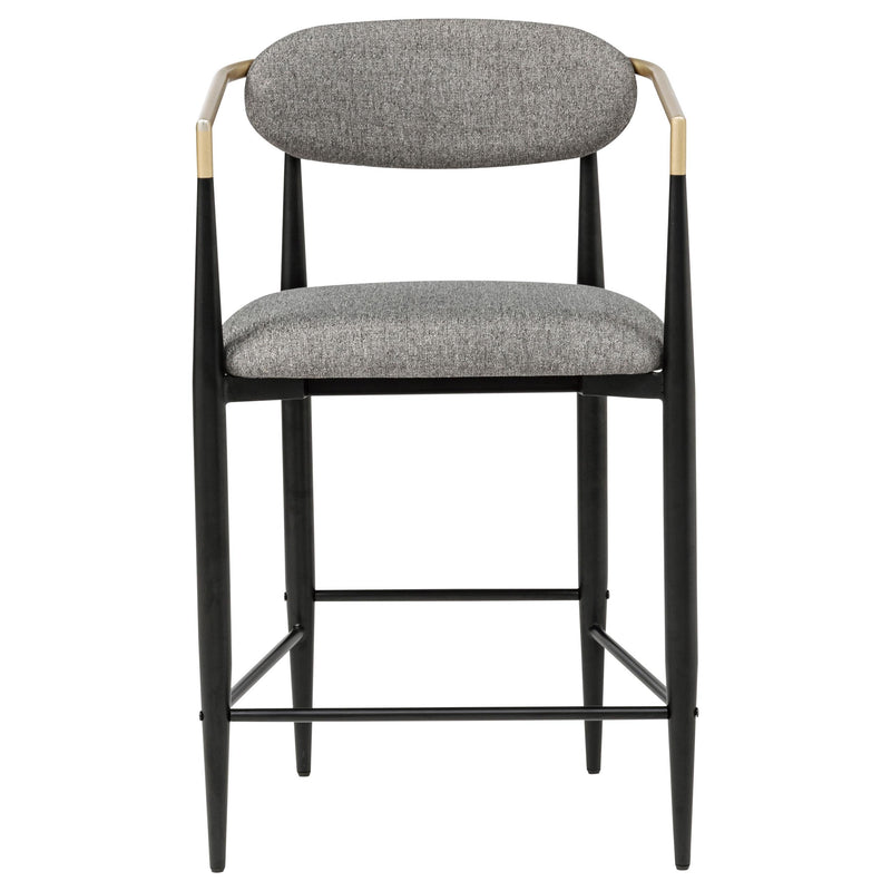 Tina Fabric Upholstered Counter Chair Grey (Set of 2) - 121186
