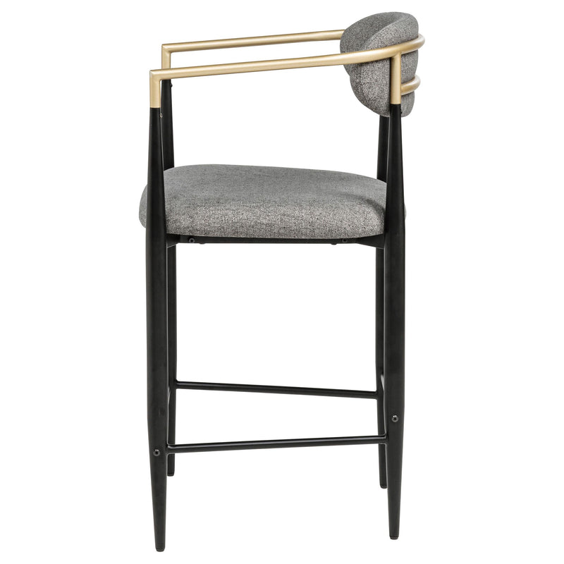 Tina Fabric Upholstered Counter Chair Grey (Set of 2) - 121186