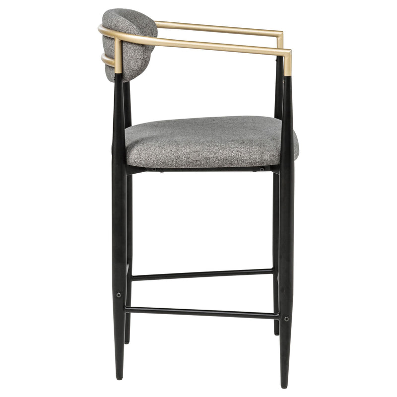 Tina Fabric Upholstered Counter Chair Grey (Set of 2) - 121186