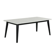 Tina - White Rectangular Shape Dining Table with Faux Marble Top - D213-Table