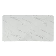 Tina - White Rectangular Shape Dining Table with Faux Marble Top - D213-Table