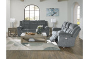 Tip - Off Slate Power Reclining Living Room Set - Gate FurniturePower Reclining Living Room Set