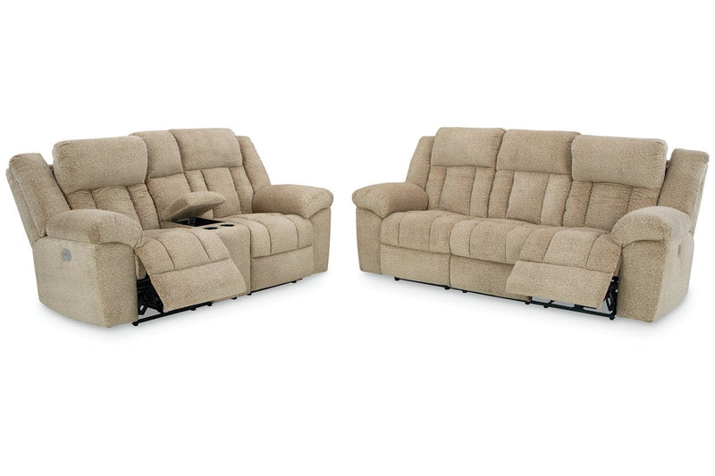 Tip - Off Wheat Power Reclining Living Room Set - Gate FurniturePower Reclining Living Room Set