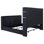 Tisdall Eastern King Flame Visualizer Wingback TV Bed Black - 315868BLKKE