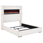 Tisdall Upholstered Cal King Flame Visualizer Bed Cream - 306032KW