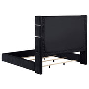 Tisdall Upholstered Queen Flame Visualizer Bed Black - 306031Q