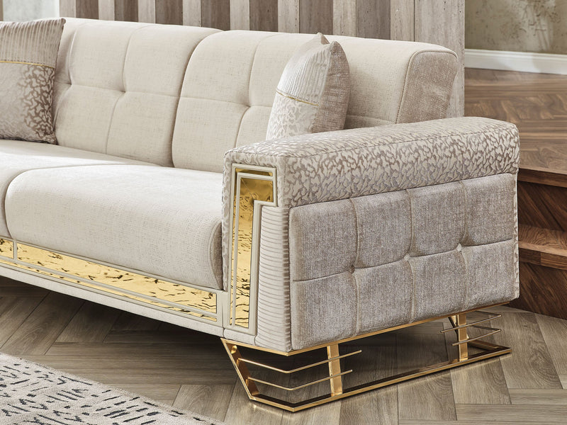 Titan Convertible Sofa in Light Grey - 200-SER-TIT-STAR244-3